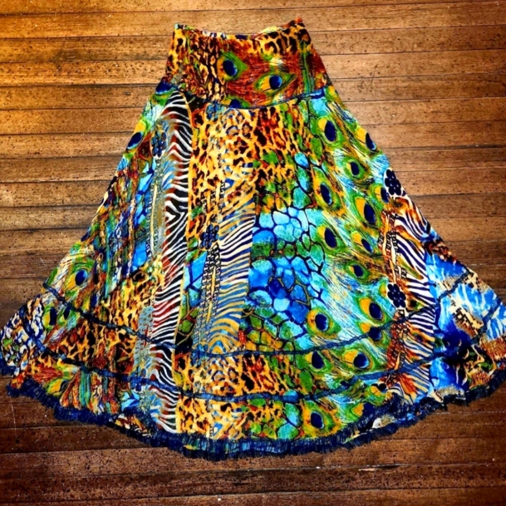 Vintage Tunique Bohemian Maxi Skirt